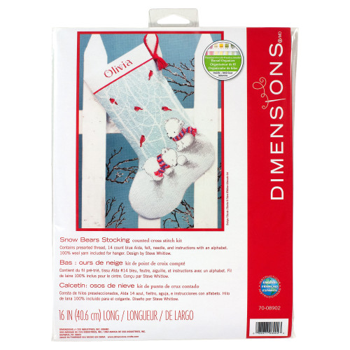 Snow Bears Stocking Cross Stitch Kit by Dimensions