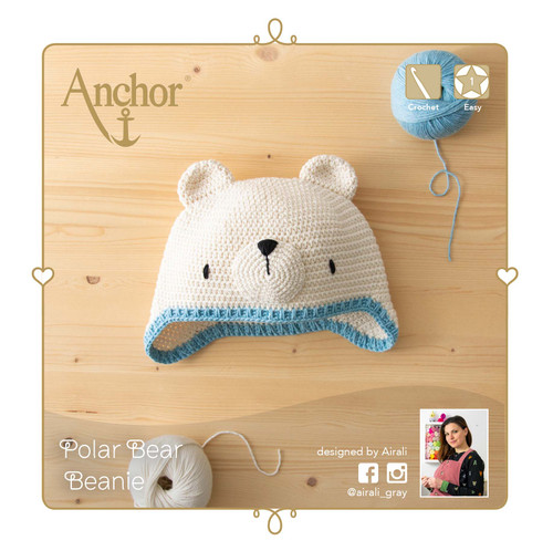 Crochet Kit: Beanie Hat: Polar Bear by Anchor