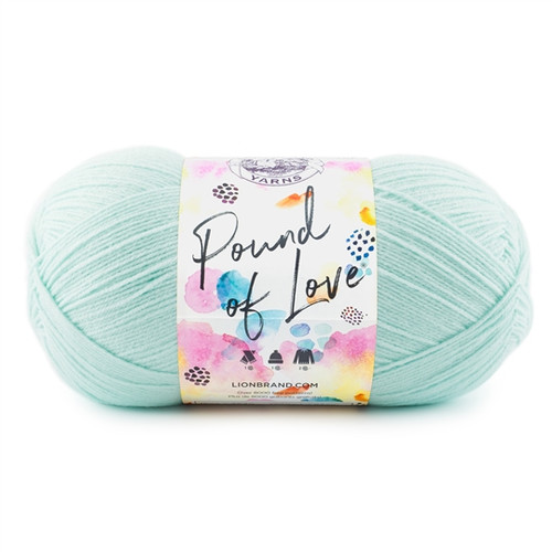 1 x 454g Lion Brand Yarn Pound of Love - Pastel Green Yarn