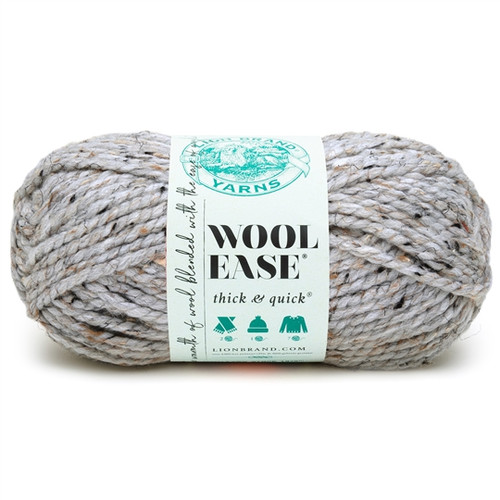 3 x 170g Wool Ease Thick & Quick - Grey Marble Yarn By Lion