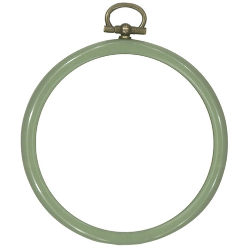 Green Round Flexi Hoop 8cm Sewing Accessories Kit by Permin