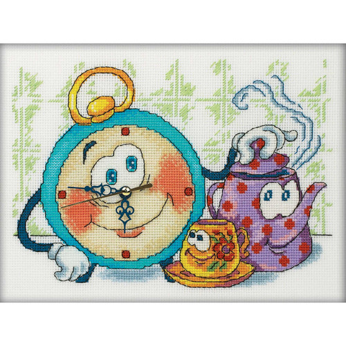 Funny Alarm Clock Counted Cross Stitch Kit by RTO