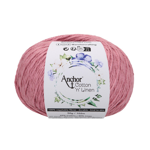 Crochet Yarn: Cotton 'n' Linen: 4 Ply 50g Ball: Heather
