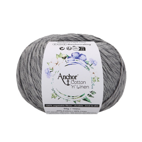 Crochet Yarn: Cotton 'n' Linen: 4 Ply 50g Ball: Shadow