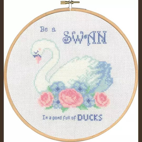 Swan Counted Cross Stitch Kit by Permin