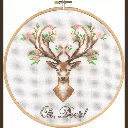 Deer Counted Cross Stitch Kit By Permin