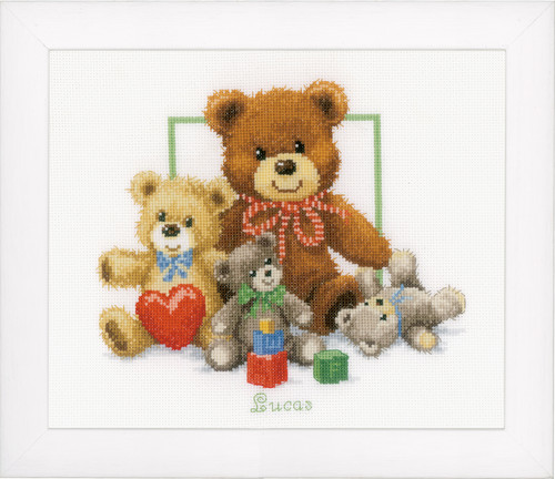 Cuddly Bears Counted Cross Stitch Kit by Vervaco