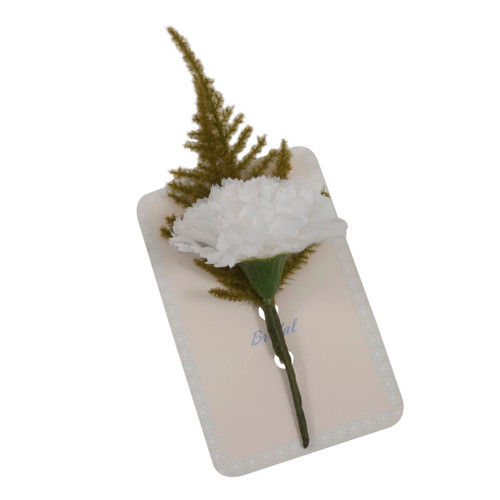 Corsage: Carnation: 7cm: White