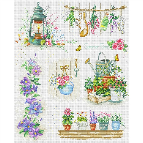 Summer Sampler Counted Cross Stitch Kit By VDV