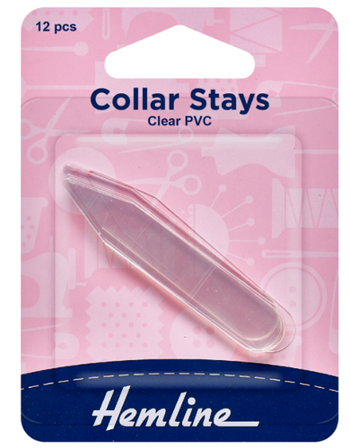 12 Piece Collar Stays in Clear by Hemline