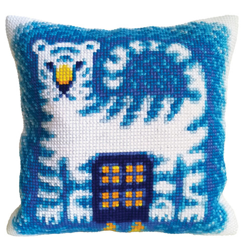 Dusk Tiger Chunky Cross Stitch Cushion Kit by Collection D'Art