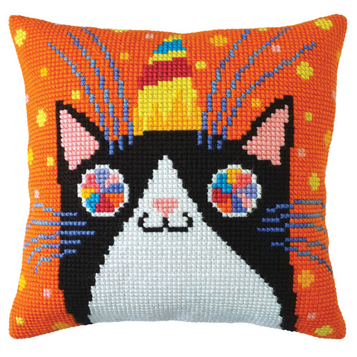 Fun Party Chunky Cross Stitch Cushion Kit by Collection D'Art