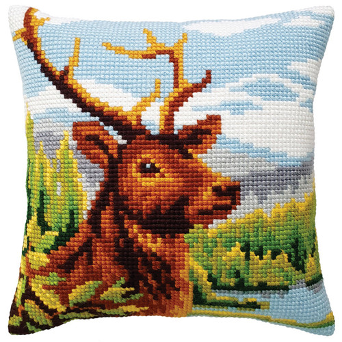 By The Mountain River Chunky Cross Stitch Cushion Kit by Collection D'Art