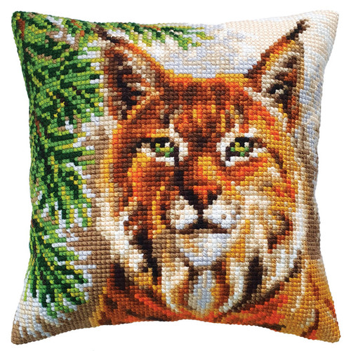 Lynx Chunky Cross Stitch Cushion Kit by Collection D'Art