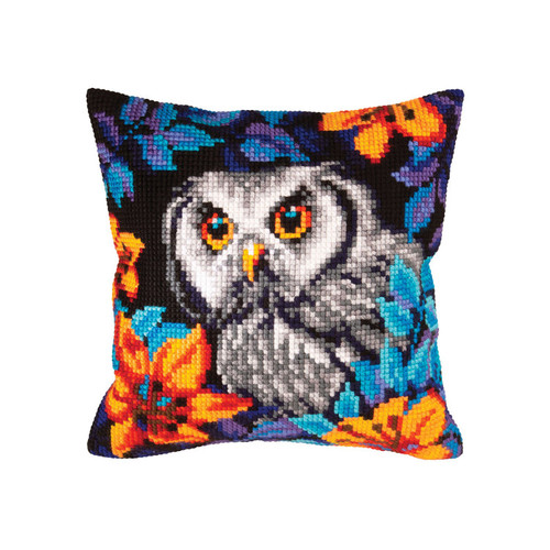 Owl Gaze Chunky Cross Stitch Cushion Kit by Collection D'Art