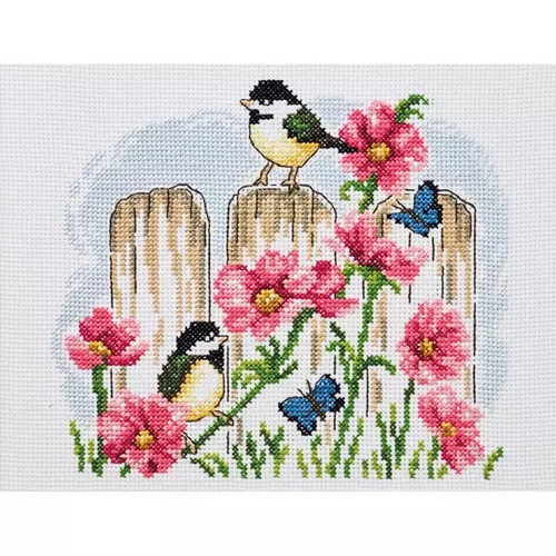 Garden Fence Counted Cross Stitch Kit by Permin