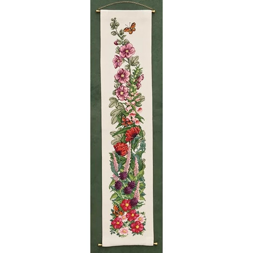 Flowers and Butterflies Banner Counted Cross Stitch Kit by Permin