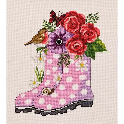 The Boots Counted Cross Stitch Kit by Permin