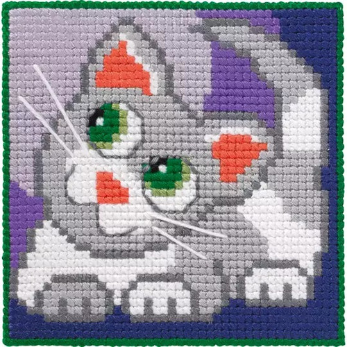 Cat Counted Cross Stitch Kit by Permin