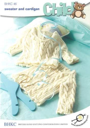 Pattern: Double Knitting: Sweater and Cardigan for a child