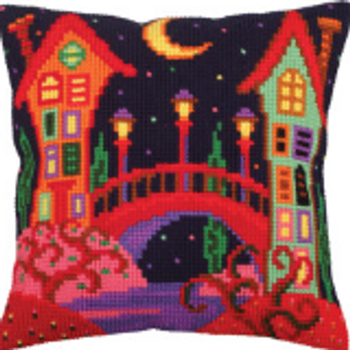 Bridge to Fairytale Chunky Cross Stitch Cushion Kit by Collection D' Art