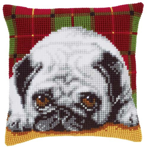 Pug Dog Tapestry Cushion Kit by Vervaco