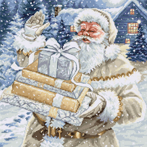 Santa and Pressies Cross Stitch Kit by Luca-S
