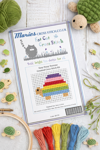 Easy Tortoise Cross Stitch Kit by Fat Cat