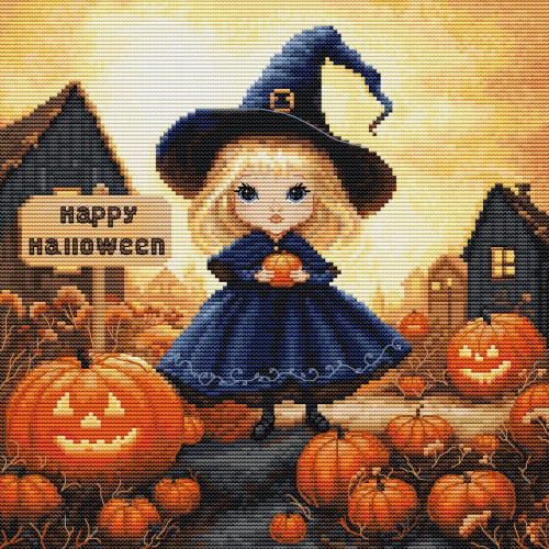 Happy Halloween Counted Cross Stitch Kit by Luca-S