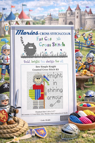 Sew Simple Knight Cross Stitch Kit by Fat Cat