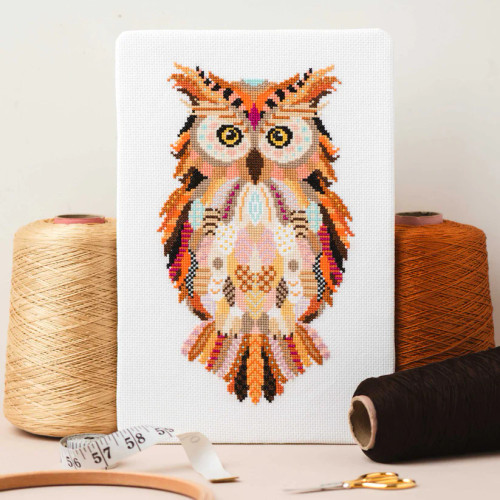 Mandala Owl Cross Stitch Kit by Meloca Designs