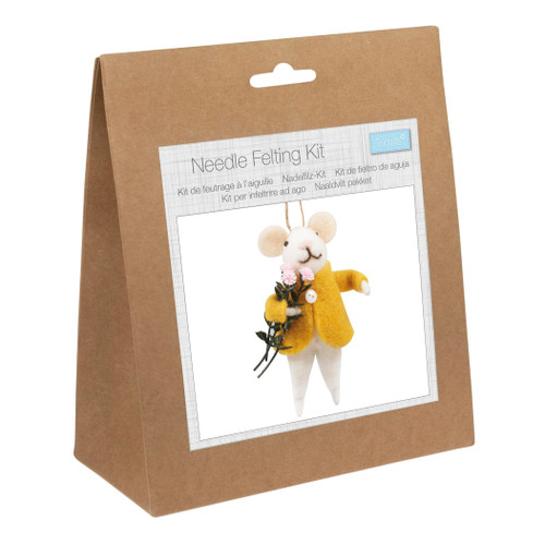 Flower Mouse Needle Felting Kit by Trimits