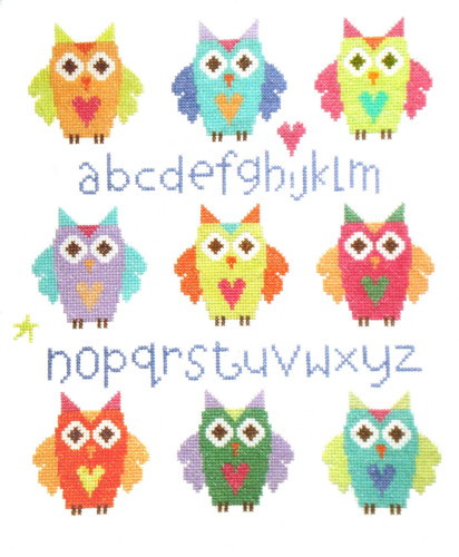 Owl Sampler Cross Stitch Kit