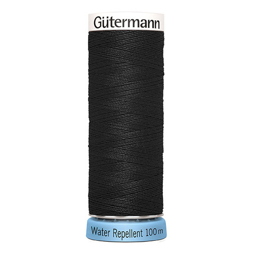 Water Repellent Thread: 100m - 000 Black