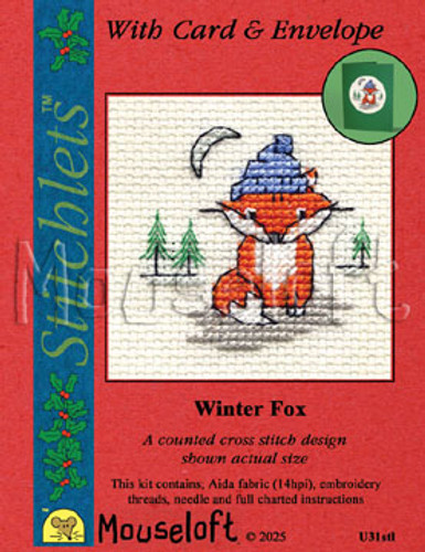 Winter Fox Cross Stitch Kit by Mouseloft