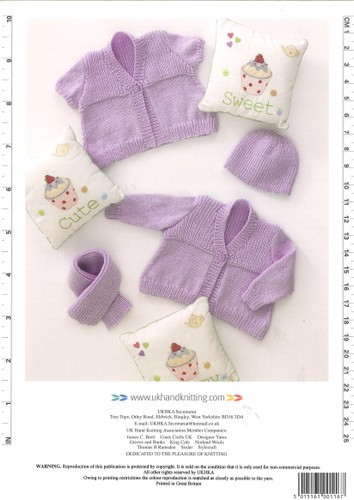 Pattern: Double Knitting: Cardigans, Hat and Scarf (116) by UK Hand Knitting Association