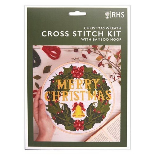 Christmas Wreath Cross Stitch Kit by RHS