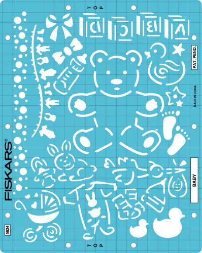 Fiskars cardboss stencils Baby