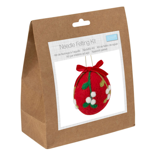 Christmas Bauble Needle Felting Kit by Trimits