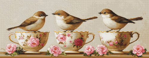 Three Dainty Birds Cross Stitch Kit by Luca-S