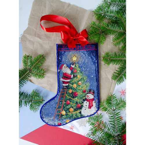 Spark The Celebration Cross Stitch Stocking Kit by Abris Art