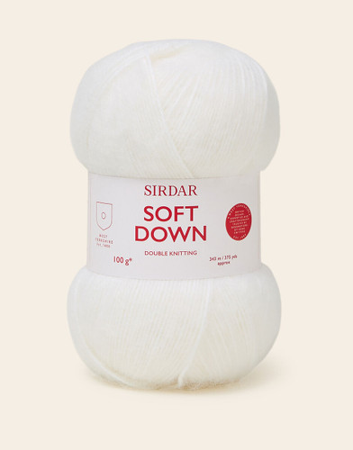 Sirdar Soft Down Wool Blend 100g Ball - Cloud White