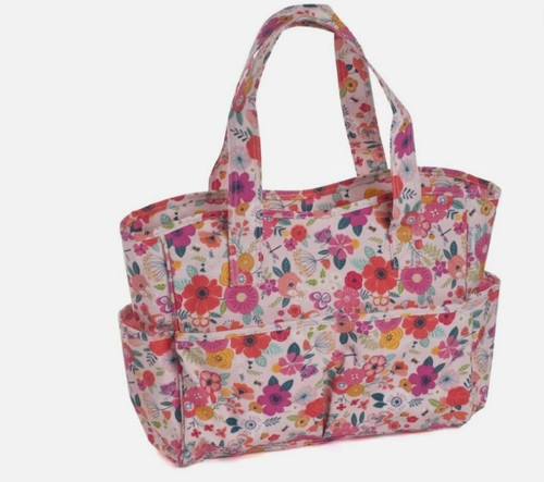Hobby Gift Craft Bag Matt PVC: Floral Garden Pink by Hobby Gift - Discontinued