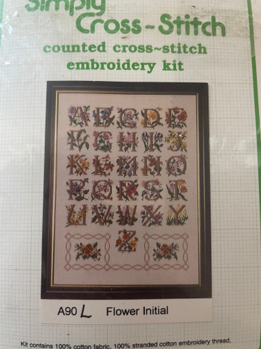 Letter L Monogram Cross Stitch Kit by Simply Cross Stitch