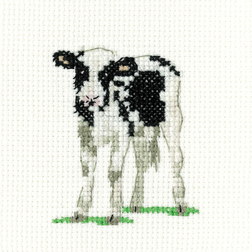 Little Friends Calf Cross Stitch Kit by Heritage