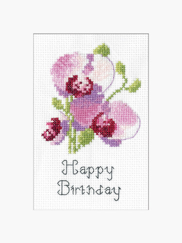 Orchid Card Cross Stitch Kit by Heritage