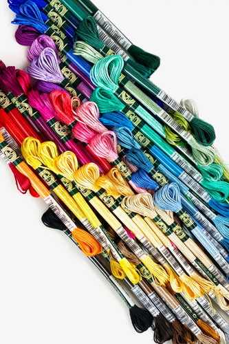 Satin Thread Bundle of 30 different colours