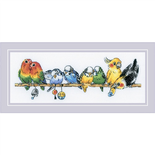 Parrots Cross Stitch Kit by Riolis