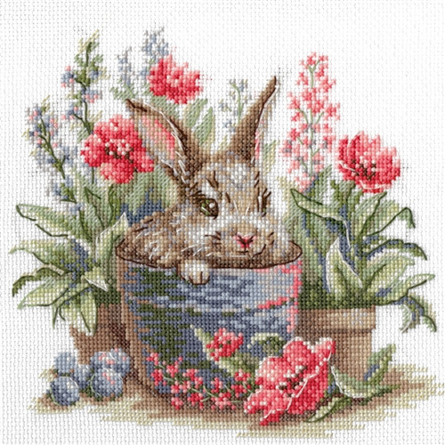 Blooming Bunny Counted Cross Stitch Kit By Aine