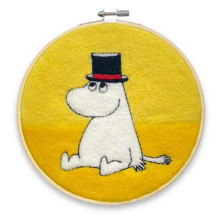 Moomin - Moominpappa Sitting in a Hoop Needle Felting Craft Kit By Crafty Kit